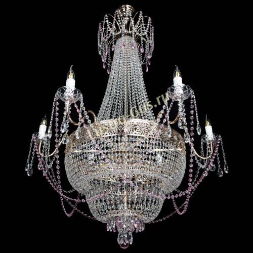 Люстра Елизавета Восток розовая в Кирове Гусь Хрустальный