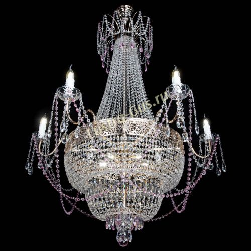 Люстра Елизавета Восток розовая в Кирове Гусь Хрустальный