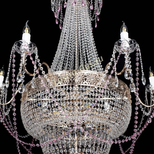 Люстра Елизавета Восток розовая в Кирове Гусь Хрустальный