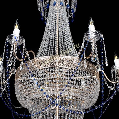 Люстра Елизавета Восток синяя в Кирове Гусь Хрустальный