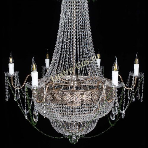 Люстра Елизавета Восток зеленая в Кирове Гусь Хрустальный