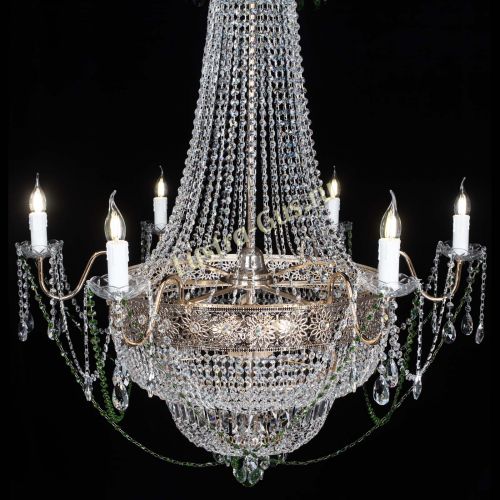 Люстра Елизавета Восток зеленая в Кирове Гусь Хрустальный