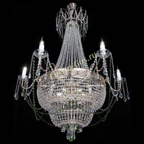 Люстра Елизавета Восток зеленая в Кирове Гусь Хрустальный