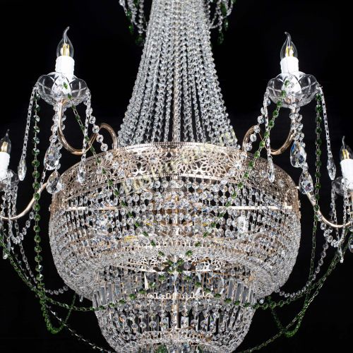 Люстра Елизавета Восток зеленая в Кирове Гусь Хрустальный