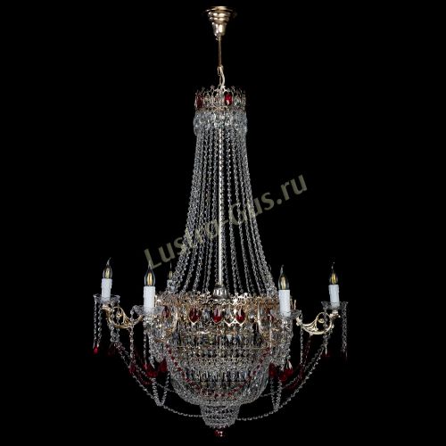 Люстра Елизавета красная в Кирове Гусь Хрустальный