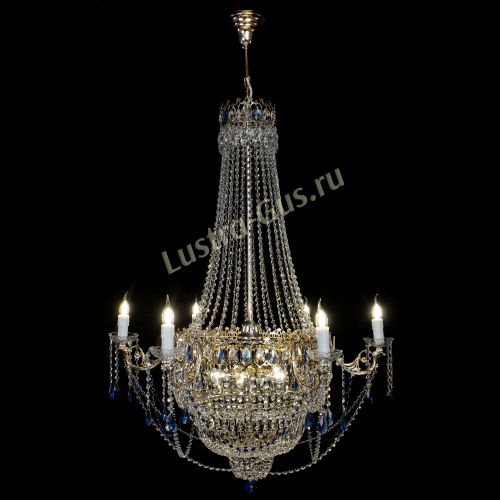 Люстра Елизавета синяя в Кирове Гусь Хрустальный