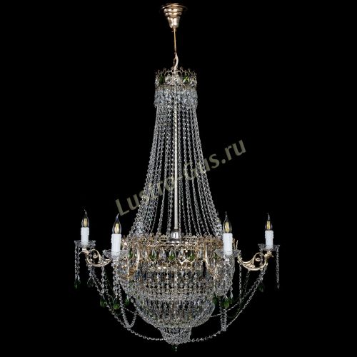 Люстра Елизавета зеленая в Кирове Гусь Хрустальный