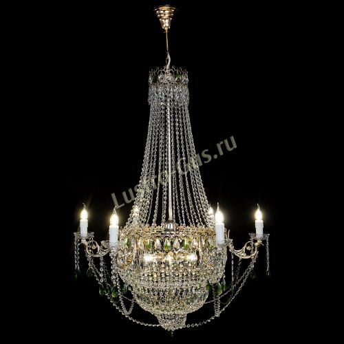 Люстра Елизавета зеленая в Кирове Гусь Хрустальный