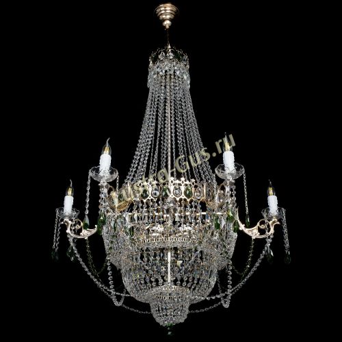 Люстра Елизавета зеленая в Кирове Гусь Хрустальный