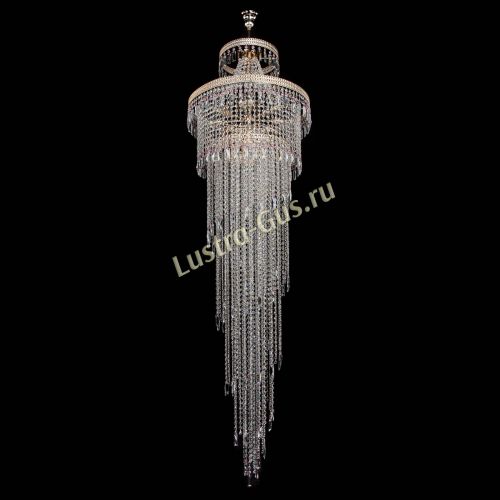 Люстра Флоренция Водопад №8 розовая в Кирове Гусь Хрустальный