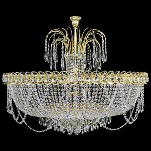 Люстра большого диаметра Хрустальный Каскад №12 Королевский