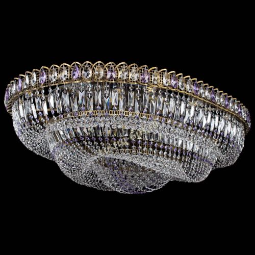 Люстра Кольцо Овал №17 под бронзу фиолетовая в Кирове Гусь Хрустальный