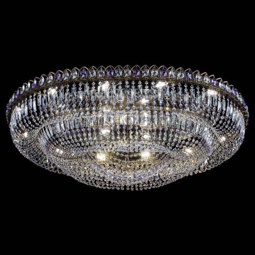 Люстра Кольцо Овал №17 под бронзу фиолетовая в Кирове Гусь Хрустальный