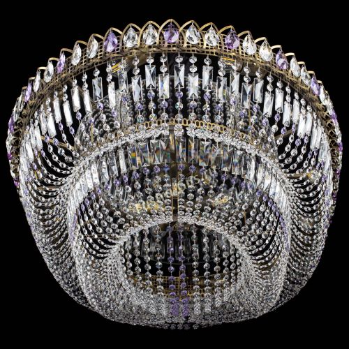 Люстра Кольцо Овал №17 под бронзу фиолетовая в Кирове Гусь Хрустальный