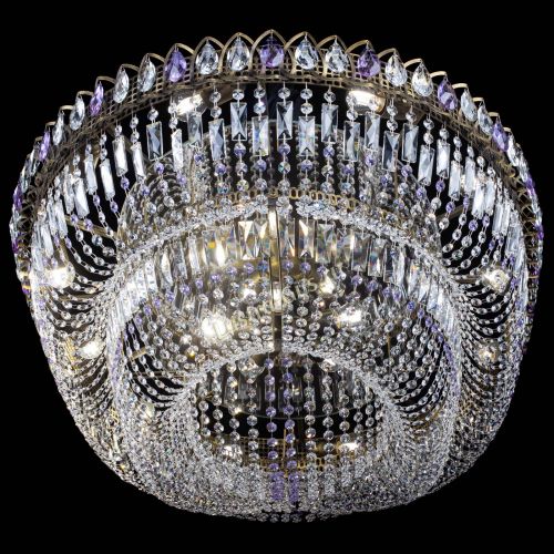 Люстра Кольцо Овал №17 под бронзу фиолетовая в Кирове Гусь Хрустальный