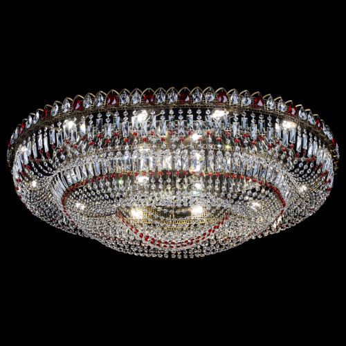 Люстра Кольцо Овал №17 под бронзу красная в Кирове Гусь Хрустальный