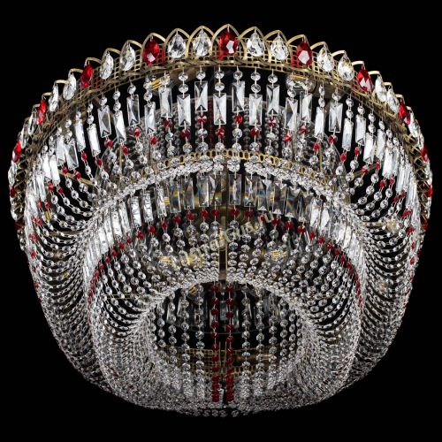 Люстра Кольцо Овал №17 под бронзу красная в Кирове Гусь Хрустальный