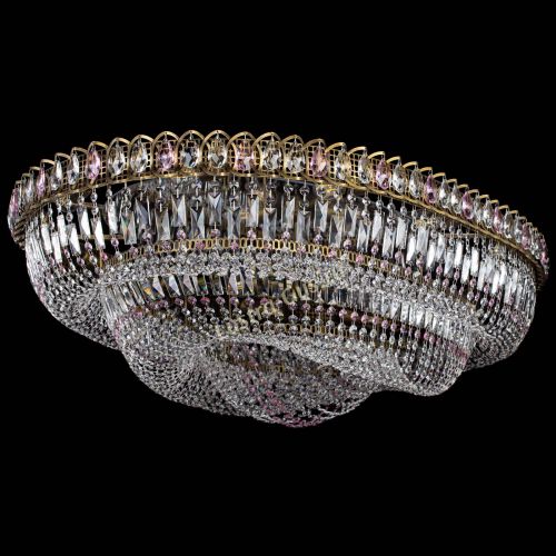 Люстра Кольцо Овал №17 под бронзу розовая в Кирове Гусь Хрустальный