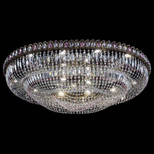 Люстра Кольцо Овал №17 под бронзу розовая в Кирове Гусь Хрустальный