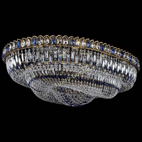 Люстра Кольцо Овал №17 под бронзу синяя в Кирове Гусь Хрустальный