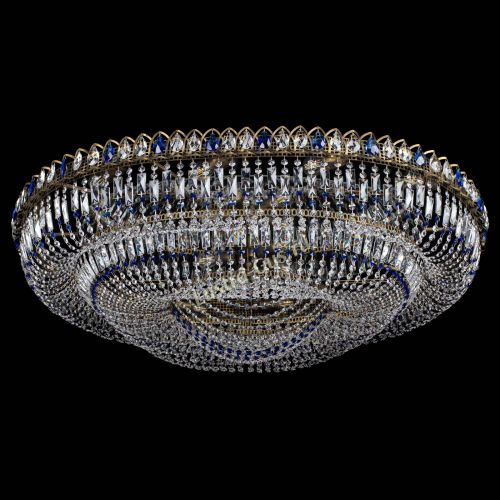 Люстра Кольцо Овал №17 под бронзу синяя в Кирове Гусь Хрустальный