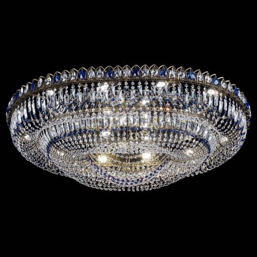 Люстра Кольцо Овал №17 под бронзу синяя в Кирове Гусь Хрустальный