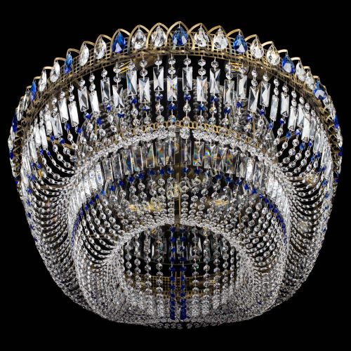 Люстра Кольцо Овал №17 под бронзу синяя в Кирове Гусь Хрустальный