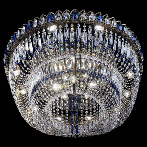 Люстра Кольцо Овал №17 под бронзу синяя в Кирове Гусь Хрустальный