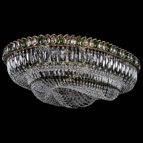 Люстра Кольцо Овал №17 под бронзу зеленая в Кирове Гусь Хрустальный