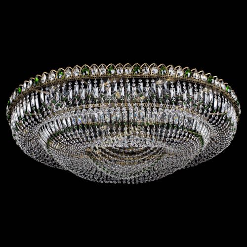 Люстра Кольцо Овал №17 под бронзу зеленая в Кирове Гусь Хрустальный