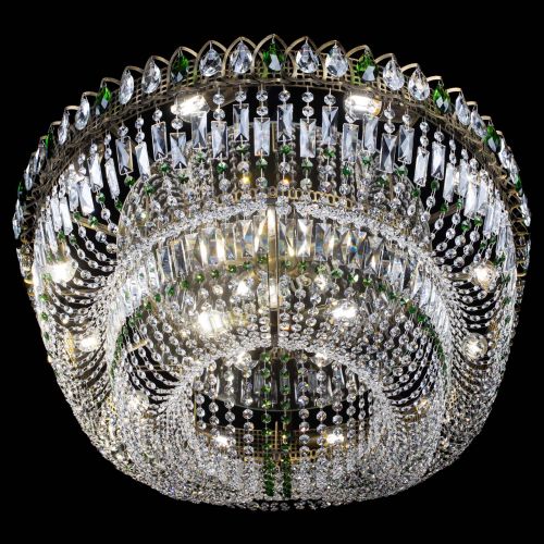 Люстра Кольцо Овал №17 под бронзу зеленая в Кирове Гусь Хрустальный