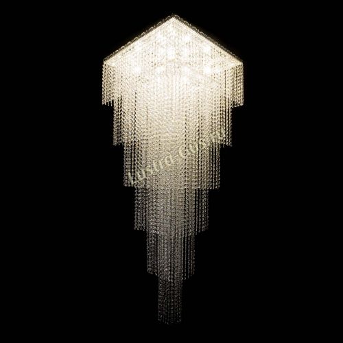 Люстра Квадрат Каскад №8 в Кирове Гусь Хрустальный