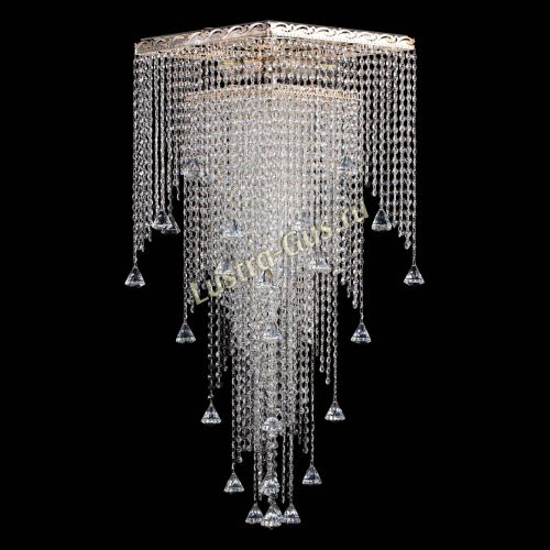 Люстра Квадрат Водопад с конусами в Кирове Гусь Хрустальный