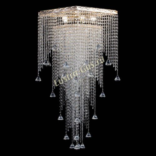 Люстра Квадрат Водопад с конусами в Кирове Гусь Хрустальный