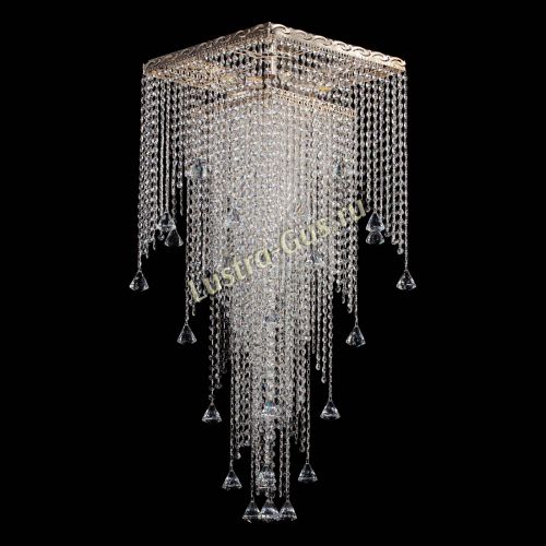 Люстра Квадрат Водопад с конусами в Кирове Гусь Хрустальный