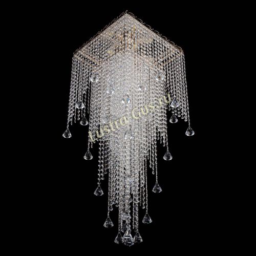 Люстра Квадрат Водопад с конусами в Кирове Гусь Хрустальный