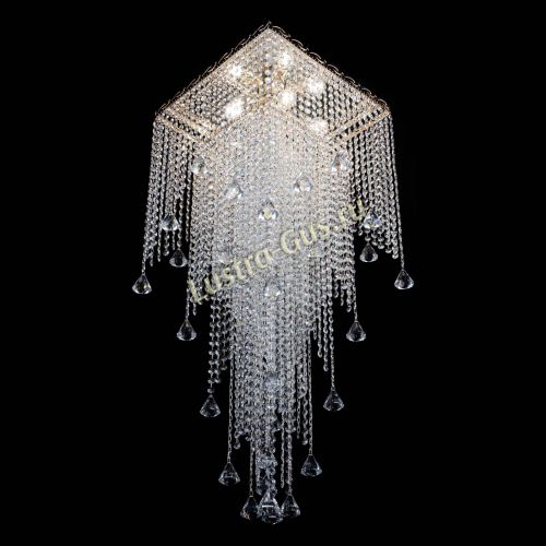 Люстра Квадрат Водопад с конусами в Кирове Гусь Хрустальный