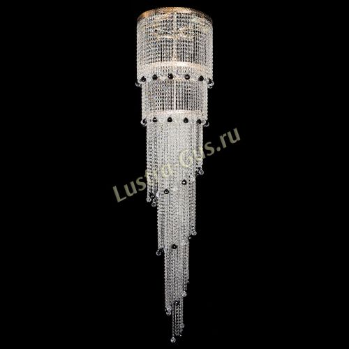 Люстра Милан каскад шар черный в Кирове Гусь Хрустальный