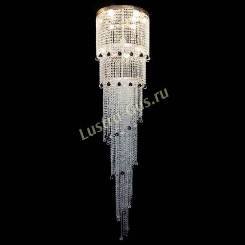 Люстра Милан каскад шар черный в Кирове Гусь Хрустальный