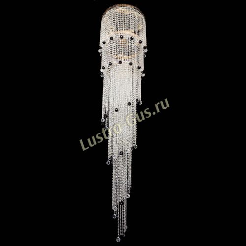 Люстра Милан каскад шар черный в Кирове Гусь Хрустальный