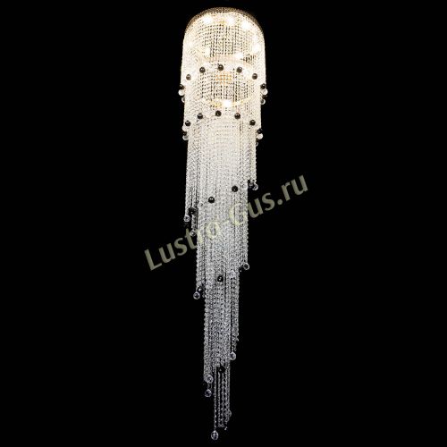 Люстра Милан каскад шар черный в Кирове Гусь Хрустальный