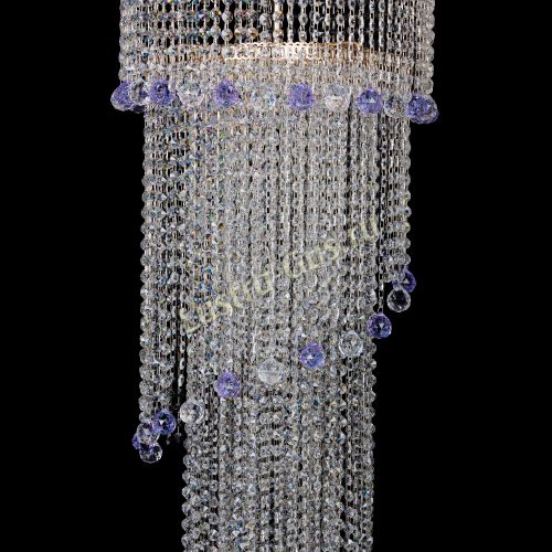 Люстра Милан каскад шар фиолетовый в Кирове Гусь Хрустальный