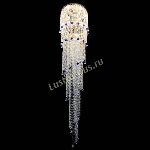 Люстра Милан каскад шар синий в Кирове Гусь Хрустальный