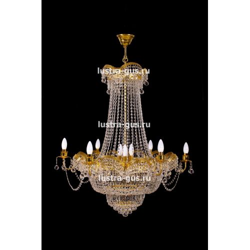 Люстра Султан золото № 18 в Кирове Гусь Хрустальный