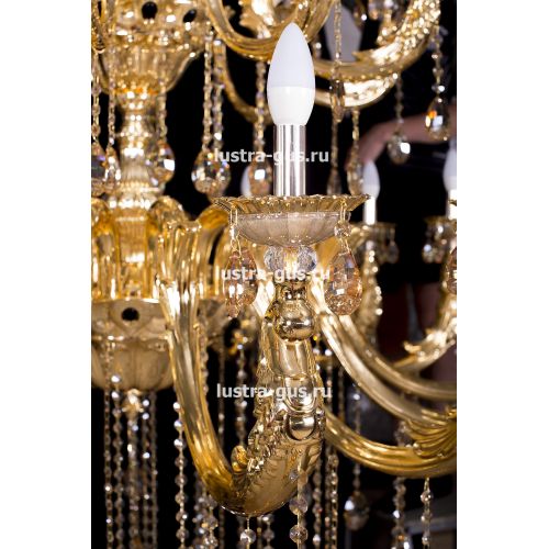 Люстра Венера золото № 30 в Кирове Гусь Хрустальный