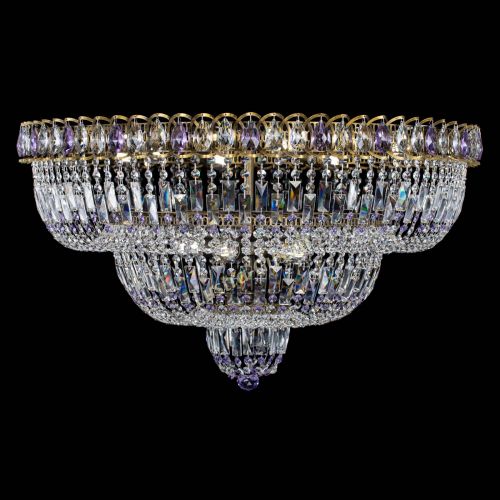 Люстра Водопад Обтикон №15 под бронзу фиолетовая в Кирове Гусь Хрустальный