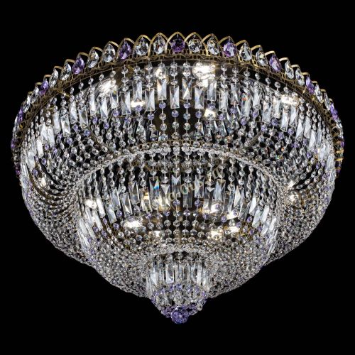 Люстра Водопад Обтикон №15 под бронзу фиолетовая в Кирове Гусь Хрустальный