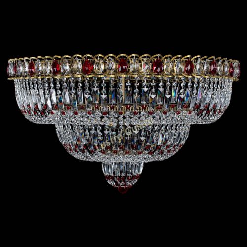 Люстра Водопад Обтикон №15 под бронзу красная в Кирове Гусь Хрустальный