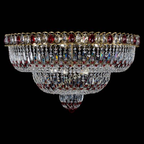 Люстра Водопад Обтикон №15 под бронзу красная в Кирове Гусь Хрустальный