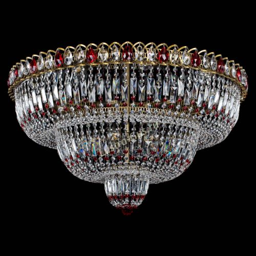 Люстра Водопад Обтикон №15 под бронзу красная в Кирове Гусь Хрустальный